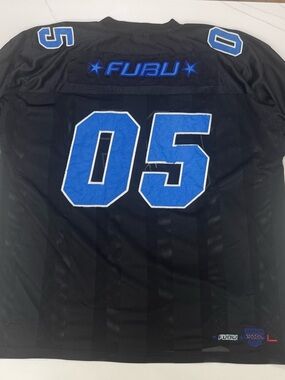 🖤 Vintage FUBU Football Jersey – Black/Blue #05 (XXL)